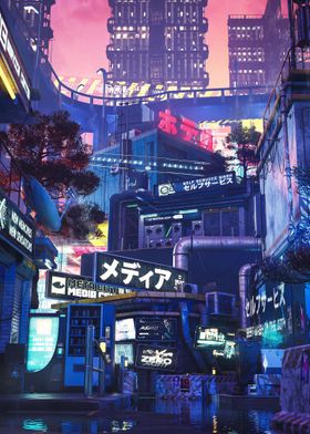 Cyberpunk City Art