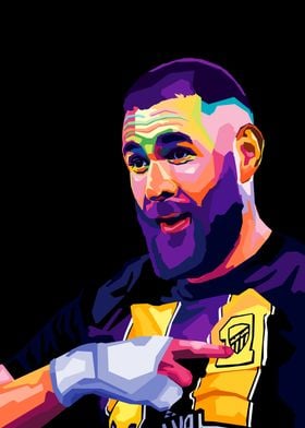 Karim Benzema Pop Art