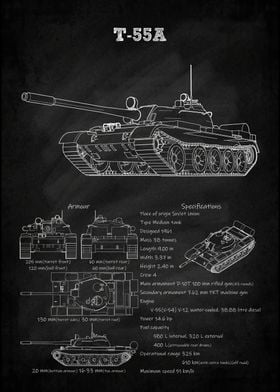 T55A Medium tank blueprint