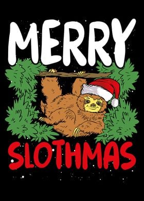 Christmas sloth with red h