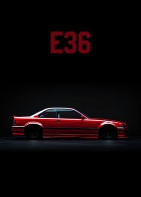 e36 bimmer red
