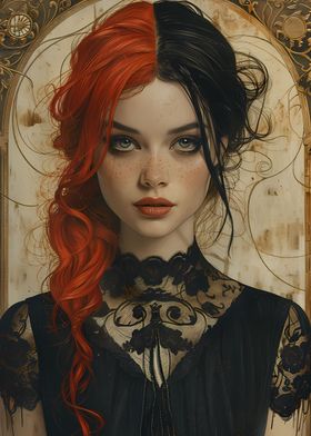 Red Haired Goth Girl