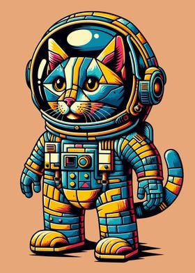 cat astronaut wpap funny