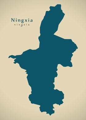 Ningxia China map