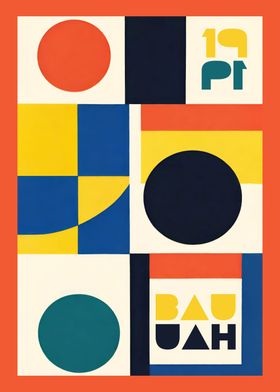 Bauhaus 1919 Retro Poster