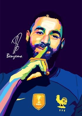 Karim Benzema Wpap Art