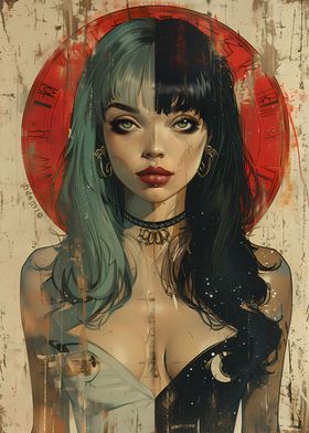 Young Goth Girl Poster