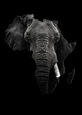 Map Africa Elephant Wild
