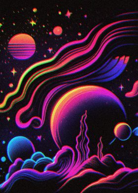 Neon Fantasy Galaxy