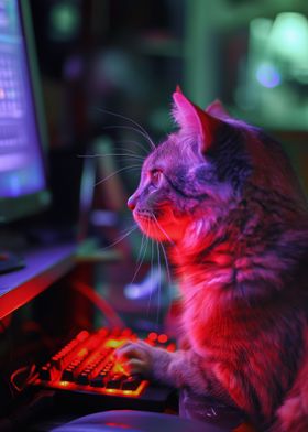 Cat Gaming Lazy