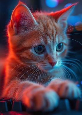 Cat Gaming Cute