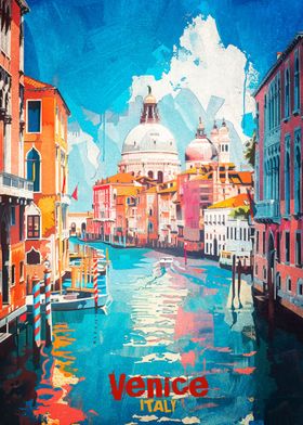 Discover Venice Art Poster