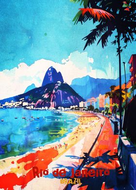 Rio De Janeiro Art Poster