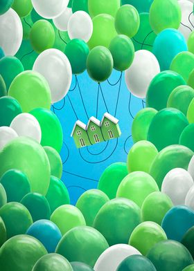 World of Green Balloons