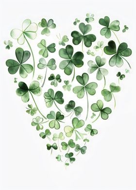 Heart of Clovers Shamrocks