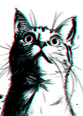 Cat Glitch Art