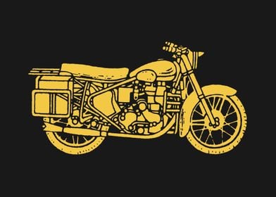 Printed Motorcycle yellow