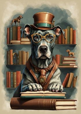 Book Smart Great Dane dog