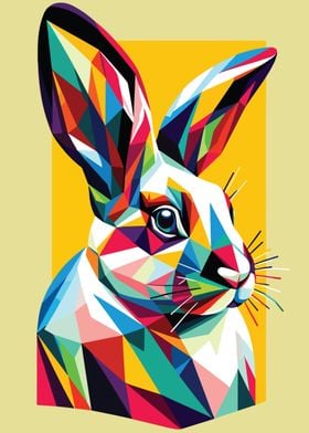 Rabbit wpap pop art