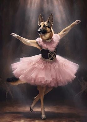 German Shepherd Ballerina
