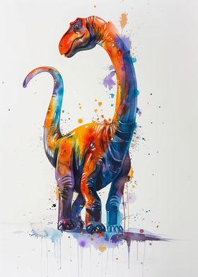 Apatosaurus Watercolor