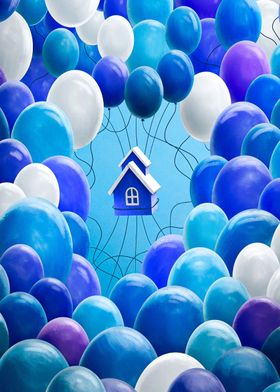 World of Blue Balloons