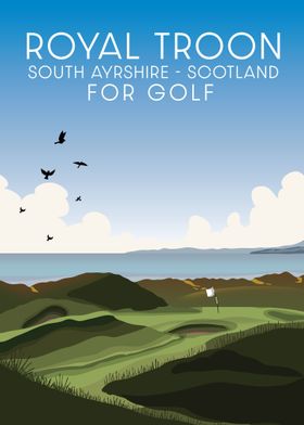 Troon Scotland Golf poster