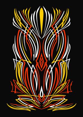 Retro Floral Pinstriping