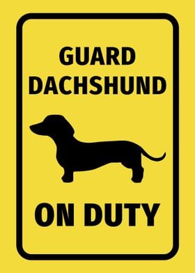 Dachshund Dog Warning 14
