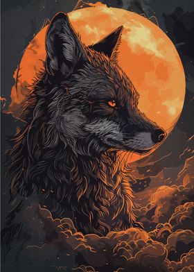 Wolf Animal Sunset