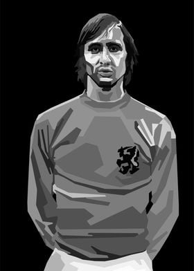 Johan Cruyff Legend BW