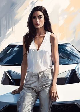 Girl and car