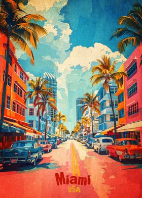 Miami Art Poster