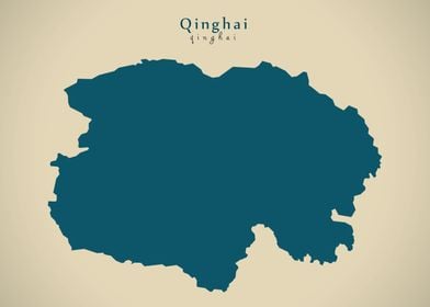 Qinghai China map