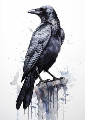 Ravens Watercolor