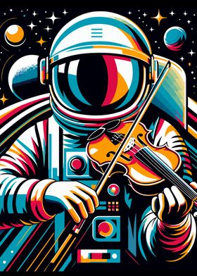 Astronaut plays violin