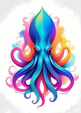 Geometric Color Squid