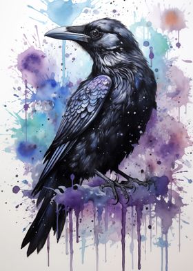 Ravens Watercolor