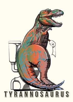 Dinosaur Funny Toilet