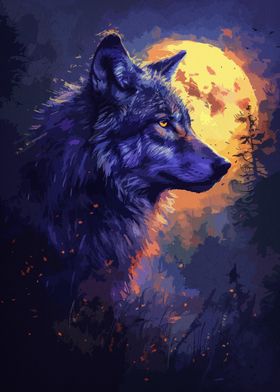 Wolf Animal Sunset