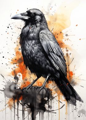 Ravens Watercolor