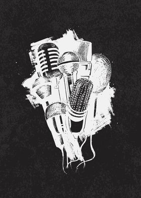 Music Microphone Art