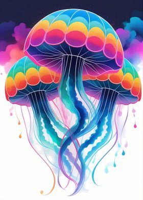 Geometric Color Jellyfish