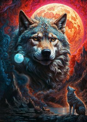 Mysterious Moon Lone Wolf