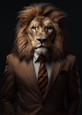 Lion in a suit