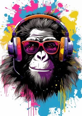 Monkey Headphones Dj