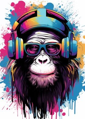 Monkey Headphones Dj