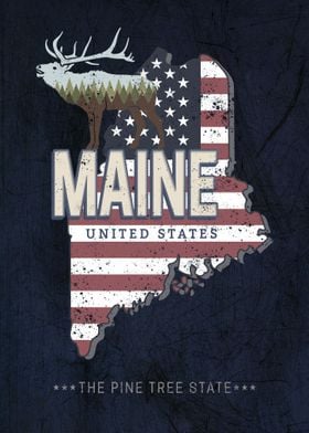 Maine Map United States