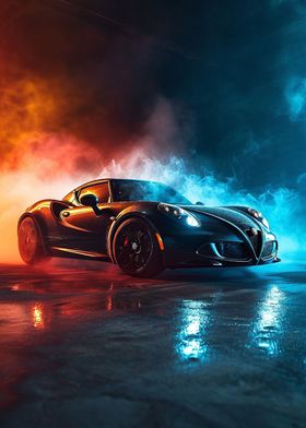 Black Alfa Romeo 4c Italia