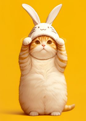 Cute Tabby Easter Cat